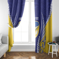 Otago 2026 Rugby Custom Window Curtain NZ Maori Silver Fern LT14 - Polynesian Pride