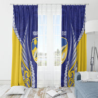 Otago 2026 Rugby Custom Window Curtain NZ Maori Silver Fern LT14 - Polynesian Pride