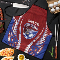 Southland 2026 Rugby Custom Apron NZ Maori Silver Fern LT14 Maroon - Polynesian Pride