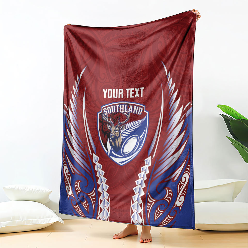 Southland 2026 Rugby Custom Blanket NZ Maori Silver Fern LT14 - Polynesian Pride