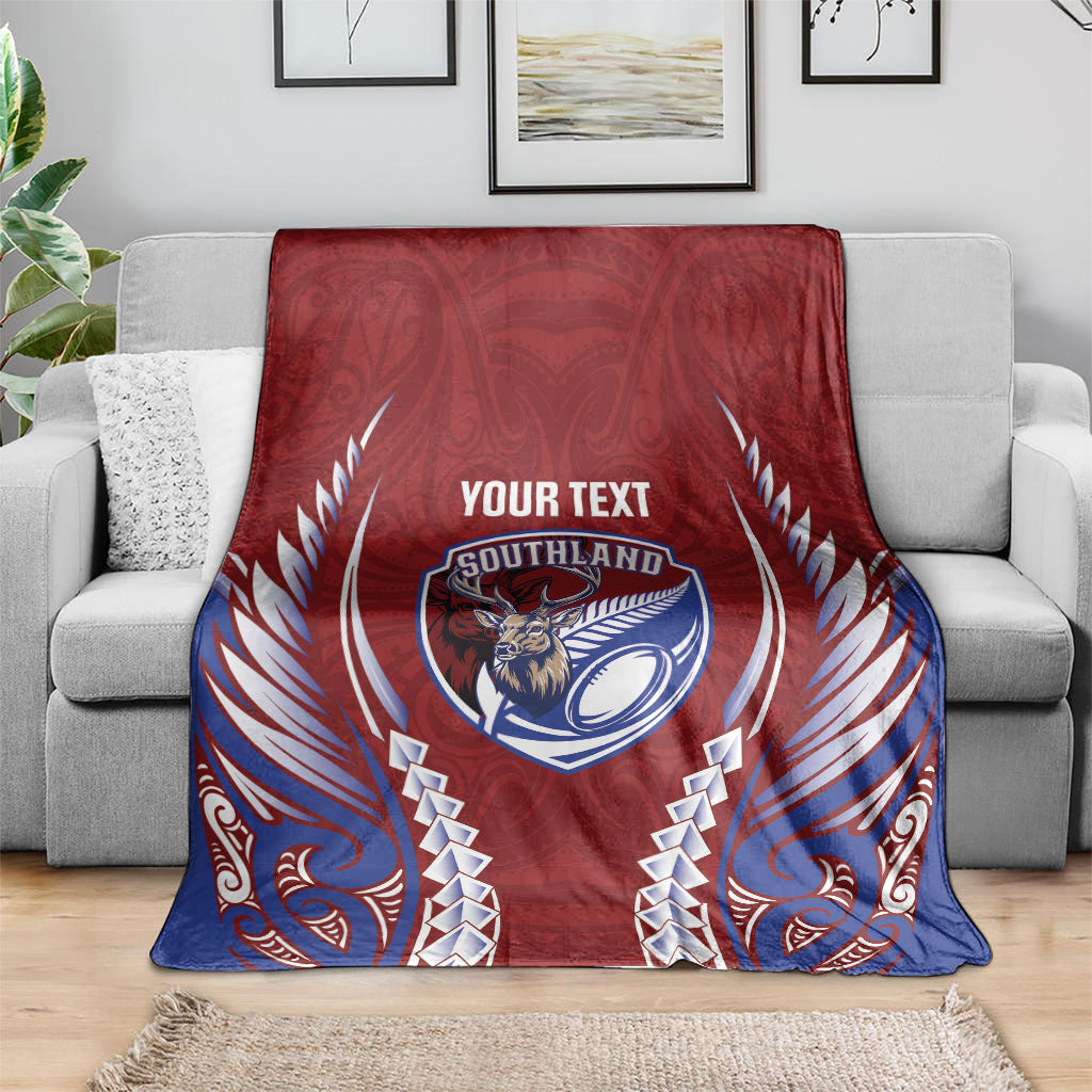 Southland 2026 Rugby Custom Blanket NZ Maori Silver Fern LT14 - Polynesian Pride