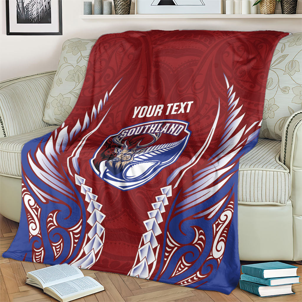 Southland 2026 Rugby Custom Blanket NZ Maori Silver Fern LT14 - Polynesian Pride