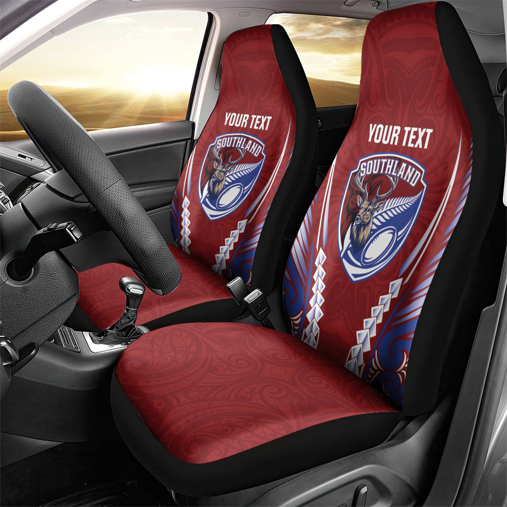 Southland 2026 Rugby Custom Car Seat Cover NZ Maori Silver Fern LT14 - Polynesian Pride