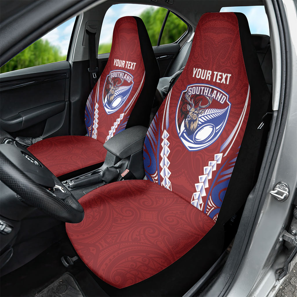Southland 2026 Rugby Custom Car Seat Cover NZ Maori Silver Fern LT14 - Polynesian Pride