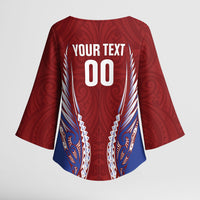 Southland 2026 Rugby Custom Kimono Sleeve Blouse NZ Maori Silver Fern LT14 - Polynesian Pride