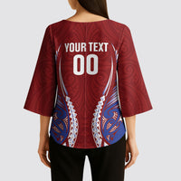Southland 2026 Rugby Custom Kimono Sleeve Blouse NZ Maori Silver Fern LT14 - Polynesian Pride