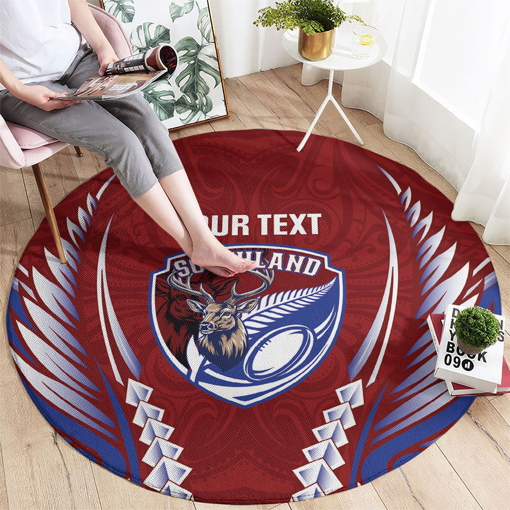 Southland 2026 Rugby Custom Round Carpet NZ Maori Silver Fern LT14 - Polynesian Pride