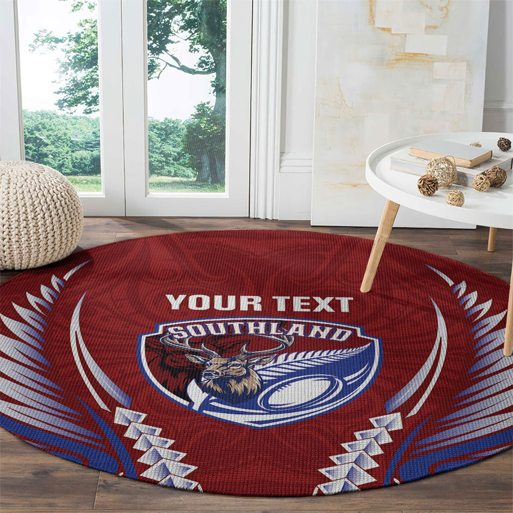 Southland 2026 Rugby Custom Round Carpet NZ Maori Silver Fern LT14 - Polynesian Pride