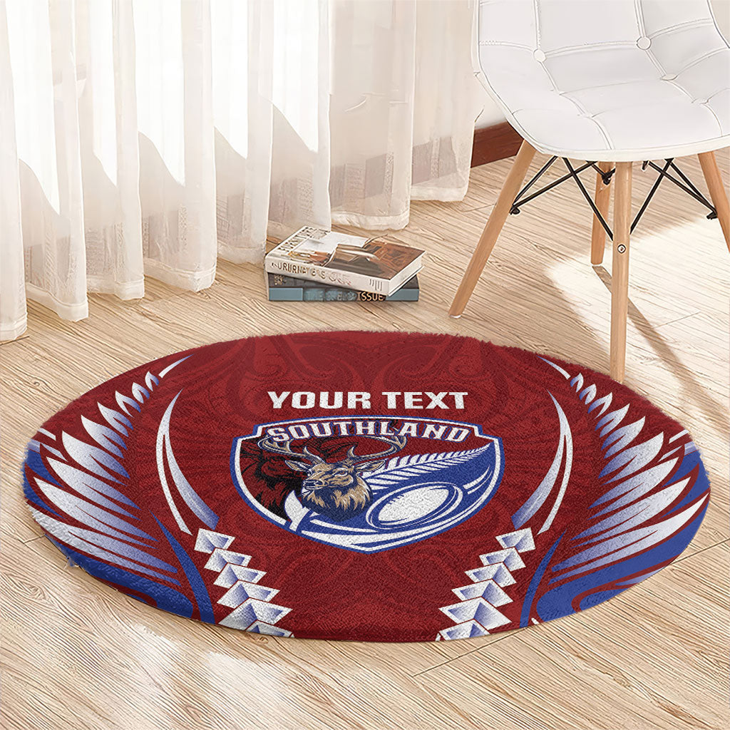 Southland 2026 Rugby Custom Round Carpet NZ Maori Silver Fern LT14 - Polynesian Pride