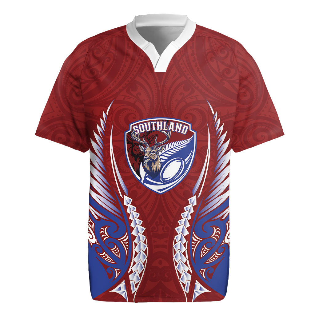 Southland 2026 Rugby Custom Rugby Jersey NZ Maori Silver Fern LT14 Maroon - Polynesian Pride