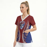 Southland 2026 Rugby Custom Scrub Top NZ Maori Silver Fern LT14 - Polynesian Pride
