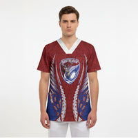 Southland 2026 Rugby Custom Scrub Top NZ Maori Silver Fern LT14 - Polynesian Pride