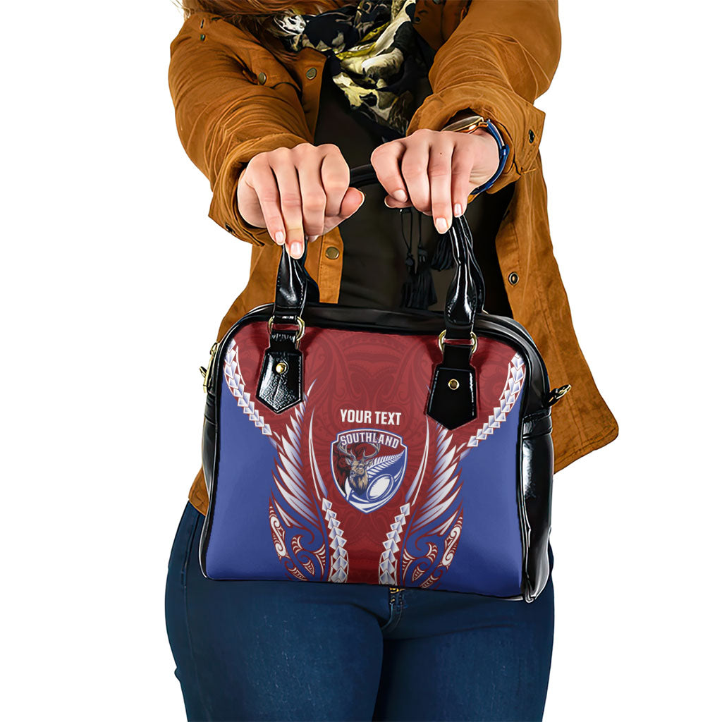 Southland 2026 Rugby Custom Shoulder Handbag NZ Maori Silver Fern LT14 One Size Maroon - Polynesian Pride