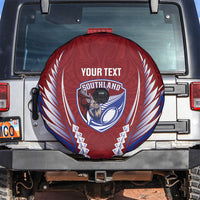 Southland 2026 Rugby Custom Spare Tire Cover NZ Maori Silver Fern LT14 Maroon - Polynesian Pride