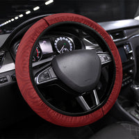 Southland 2026 Rugby Steering Wheel Cover NZ Maori Silver Fern LT14 Universal Fit Maroon - Polynesian Pride
