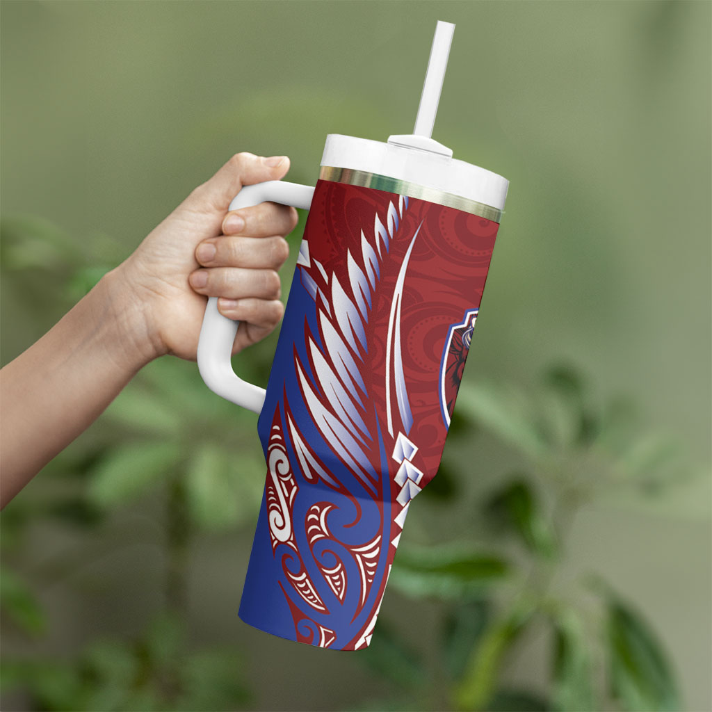 Southland 2026 Rugby Custom Tumbler With Handle NZ Maori Silver Fern LT14 - Polynesian Pride