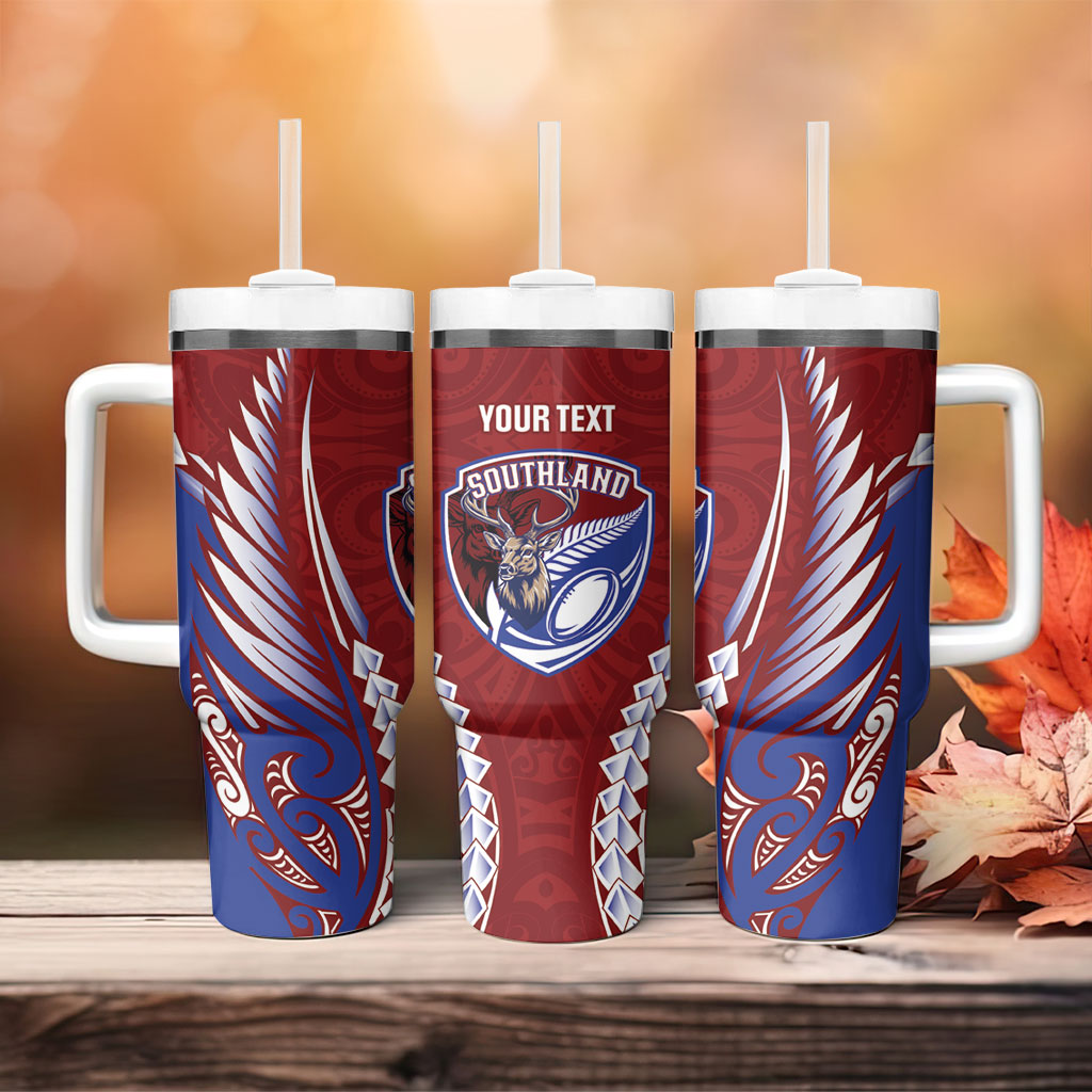 Southland 2026 Rugby Custom Tumbler With Handle NZ Maori Silver Fern LT14 - Polynesian Pride