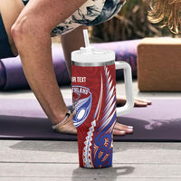 Southland 2026 Rugby Custom Tumbler With Handle NZ Maori Silver Fern LT14 - Polynesian Pride