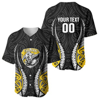 Taranaki 2026 Rugby Custom Baseball Jersey NZ Maori Silver Fern LT14 - Polynesian Pride