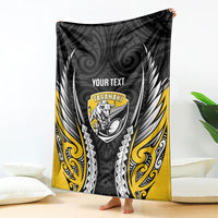 Taranaki 2026 Rugby Custom Blanket NZ Maori Silver Fern LT14 - Polynesian Pride