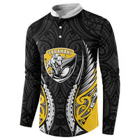 Taranaki 2026 Rugby Custom Button Sweatshirt NZ Maori Silver Fern LT14 - Polynesian Pride