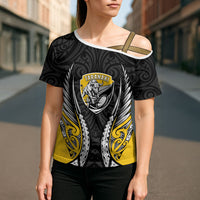Taranaki 2026 Rugby Custom Cross Shoulder Shirt NZ Maori Silver Fern LT14 - Polynesian Pride