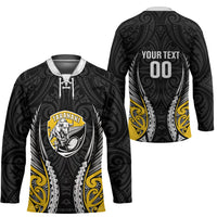 Taranaki 2026 Rugby Custom Hockey Jersey NZ Maori Silver Fern LT14 - Polynesian Pride
