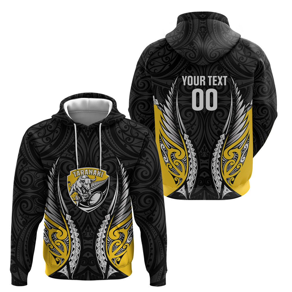 Taranaki 2026 Rugby Custom Hoodie NZ Maori Silver Fern LT14 - Polynesian Pride