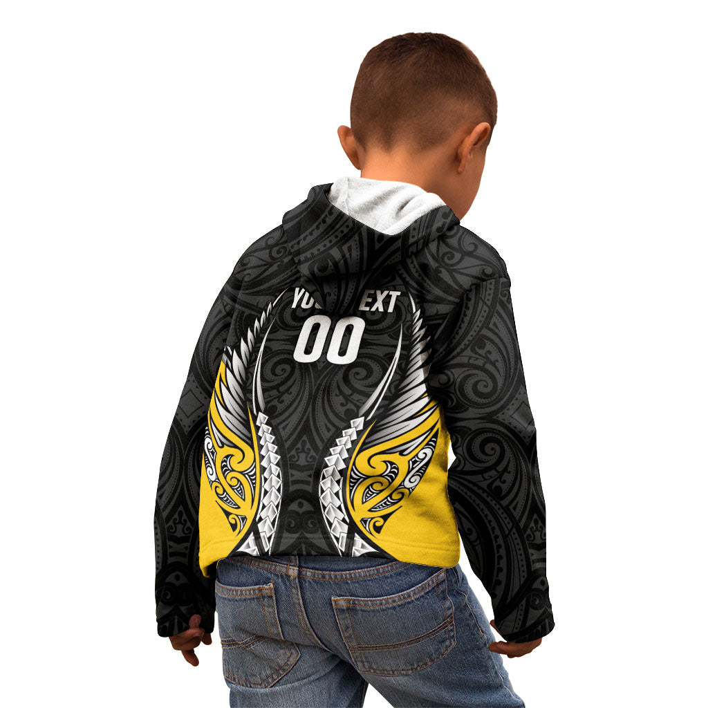 Taranaki 2026 Rugby Custom Kid Hoodie NZ Maori Silver Fern LT14 - Polynesian Pride