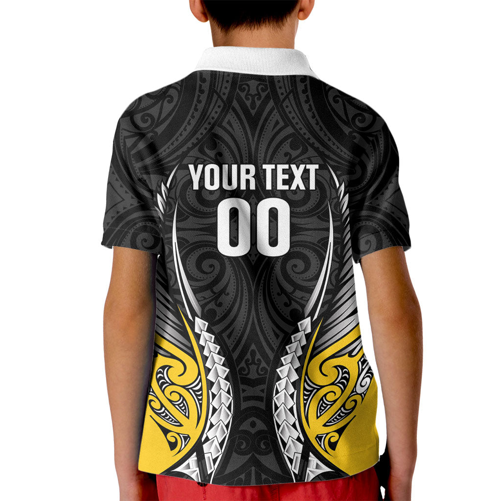 Taranaki 2026 Rugby Custom Kid Polo Shirt NZ Maori Silver Fern LT14 - Polynesian Pride