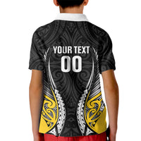 Taranaki 2026 Rugby Custom Kid Polo Shirt NZ Maori Silver Fern LT14 - Polynesian Pride
