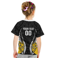 Taranaki 2026 Rugby Custom Kid T Shirt NZ Maori Silver Fern LT14 - Polynesian Pride