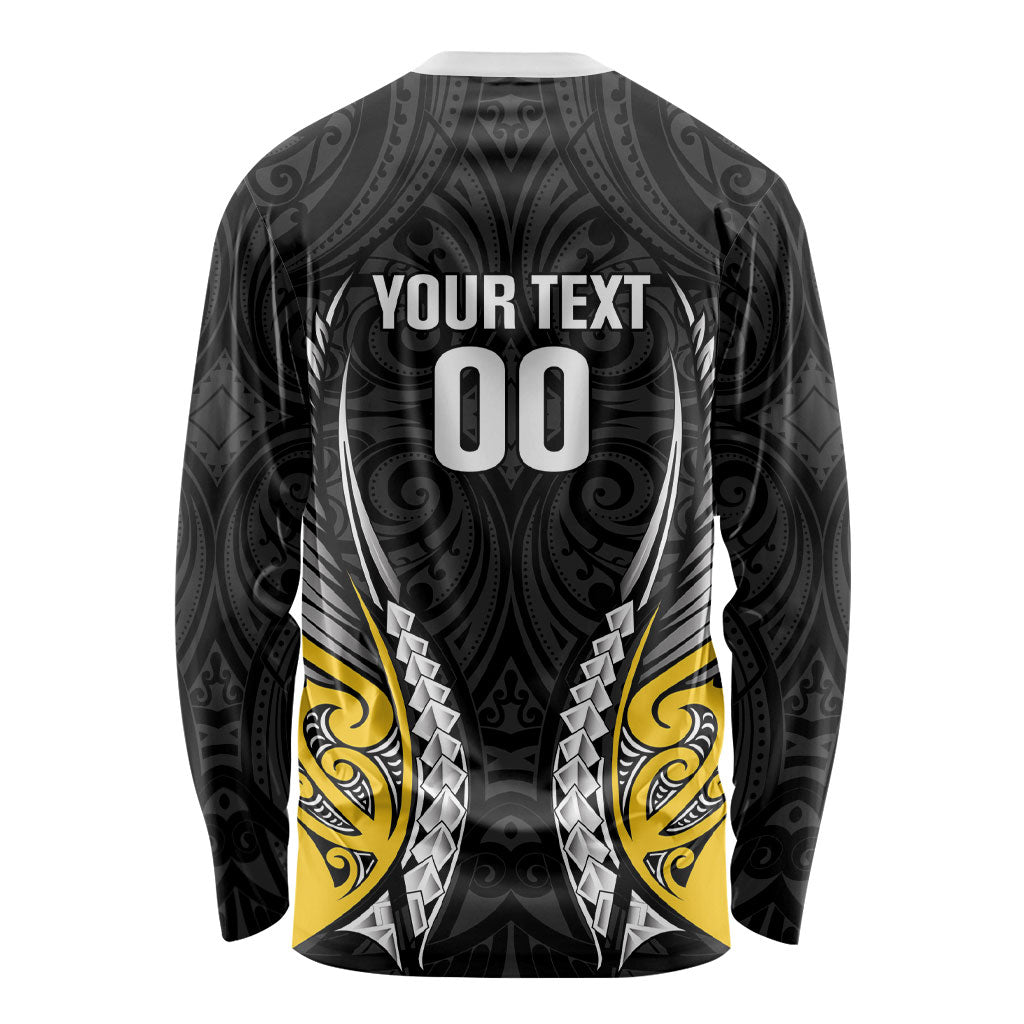 Taranaki 2026 Rugby Custom Long Sleeve Shirt NZ Maori Silver Fern LT14 - Polynesian Pride