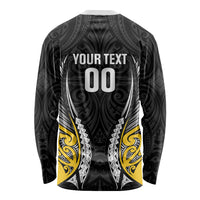 Taranaki 2026 Rugby Custom Long Sleeve Shirt NZ Maori Silver Fern LT14 - Polynesian Pride
