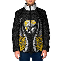 Taranaki 2026 Rugby Custom Padded Jacket NZ Maori Silver Fern LT14 Men Black - Polynesian Pride
