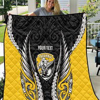 Taranaki 2026 Rugby Custom Quilt NZ Maori Silver Fern LT14 Black - Polynesian Pride