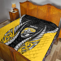 Taranaki 2026 Rugby Custom Quilt NZ Maori Silver Fern LT14 - Polynesian Pride