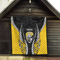 Taranaki 2026 Rugby Custom Quilt NZ Maori Silver Fern LT14 - Polynesian Pride