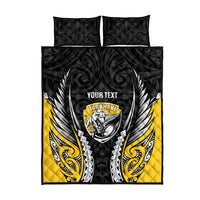 Taranaki 2026 Rugby Custom Quilt Bed Set NZ Maori Silver Fern LT14 - Polynesian Pride