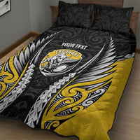 Taranaki 2026 Rugby Custom Quilt Bed Set NZ Maori Silver Fern LT14 - Polynesian Pride