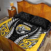 Taranaki 2026 Rugby Custom Quilt Bed Set NZ Maori Silver Fern LT14 - Polynesian Pride