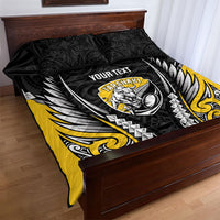 Taranaki 2026 Rugby Custom Quilt Bed Set NZ Maori Silver Fern LT14 - Polynesian Pride