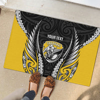 Taranaki 2026 Rugby Custom Rubber Doormat NZ Maori Silver Fern LT14 - Polynesian Pride