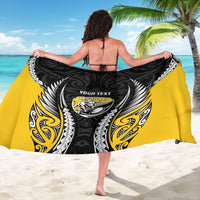 Taranaki 2026 Rugby Custom Sarong NZ Maori Silver Fern LT14 - Polynesian Pride