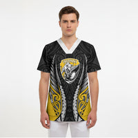 Taranaki 2026 Rugby Custom Scrub Top NZ Maori Silver Fern LT14 - Polynesian Pride
