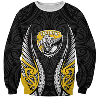 Taranaki 2026 Rugby Custom Sweatshirt NZ Maori Silver Fern LT14 Unisex Black - Polynesian Pride