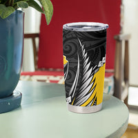 Taranaki 2026 Rugby Custom Tumbler Cup NZ Maori Silver Fern LT14 - Polynesian Pride