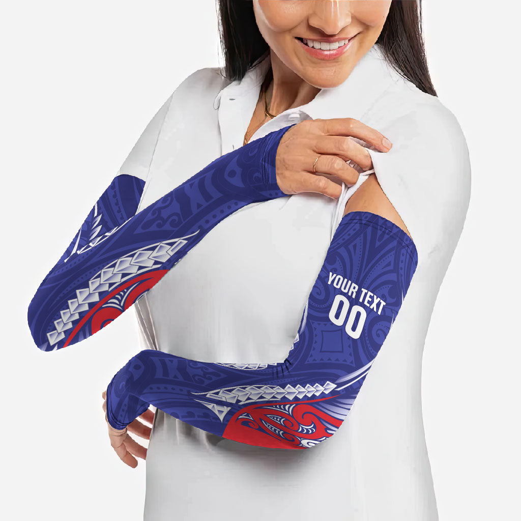 Tasman Bay 2026 Rugby Custom Arm Sleeves NZ Maori Silver Fern LT14 - Polynesian Pride