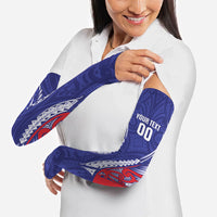 Tasman Bay 2026 Rugby Custom Arm Sleeves NZ Maori Silver Fern LT14 - Polynesian Pride