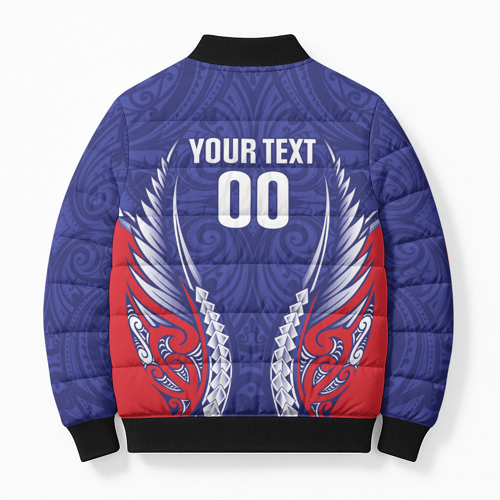 Tasman Bay 2026 Rugby Custom Bomber Puffer Jacket NZ Maori Silver Fern LT14 - Polynesian Pride